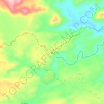 Shangpung topographic map, elevation, terrain