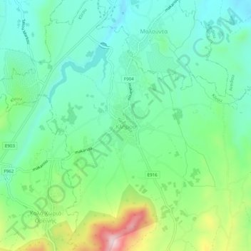 Klirou topographic map, elevation, terrain