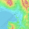 沼津市 topographic map, elevation, terrain