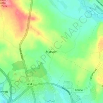 Marston topographic map, elevation, terrain