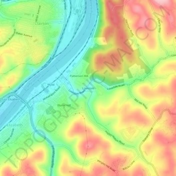 Lovedale topographic map, elevation, terrain