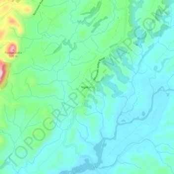 Ngakuru topographic map, elevation, terrain