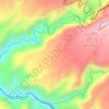 Valley topographic map, elevation, terrain