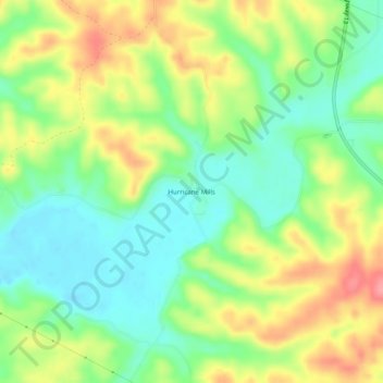 Hurricane Mills topographic map, elevation, terrain