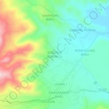 SOSOPON (LOHAN 2) topographic map, elevation, terrain