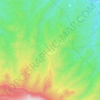 Banda topographic map, elevation, terrain