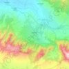 Denizli topographic map, elevation, terrain