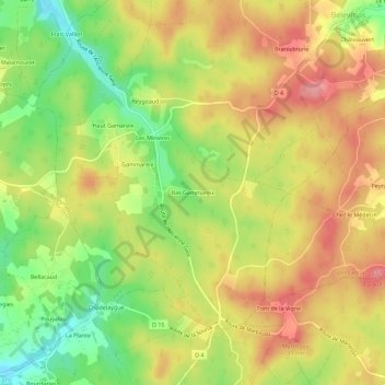 Bas Gammareix topographic map, elevation, terrain