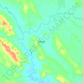 Dende topographic map, elevation, terrain