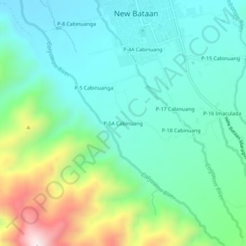 P-5A Cabinuang topographic map, elevation, terrain