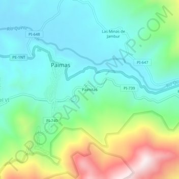 Paimitas topographic map, elevation, terrain