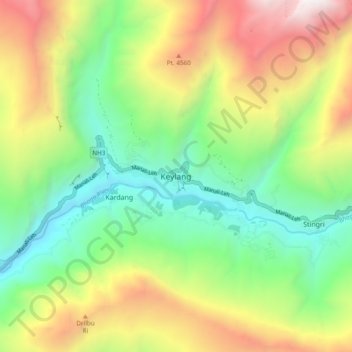 Keylang topographic map, elevation, terrain