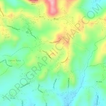 Cerro Vargas topographic map, elevation, terrain