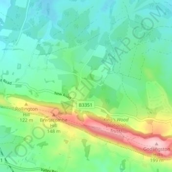 Rempstone topographic map, elevation, terrain