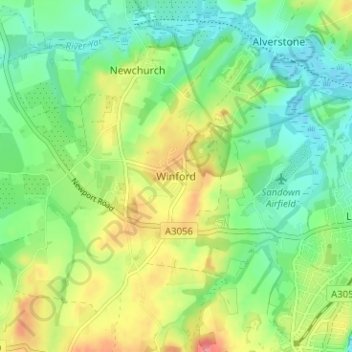 Winford topographic map, elevation, terrain