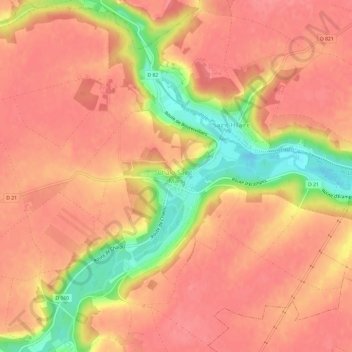 Châlo-Saint-Mars topographic map, elevation, terrain