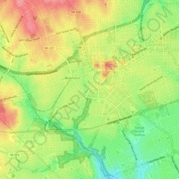 Brandon Village topographic map, elevation, terrain