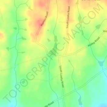 Dougherty Lake Dam topographic map, elevation, terrain