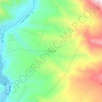 Eskikavak topographic map, elevation, terrain