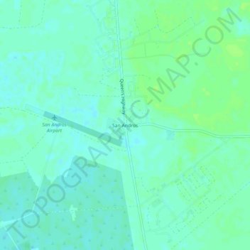 San Andros topographic map, elevation, terrain
