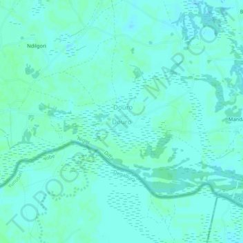 Douro topographic map, elevation, terrain