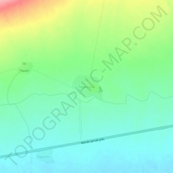 Tepeüstü topographic map, elevation, terrain