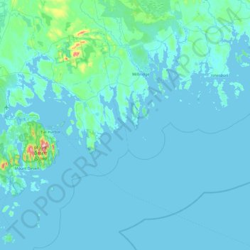 Eastern Island topographic map, elevation, terrain