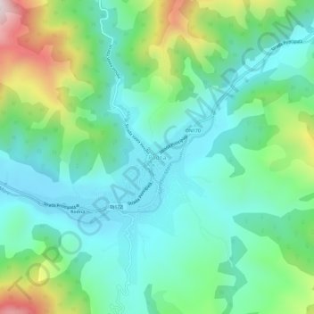 Rodna topographic map, elevation, terrain