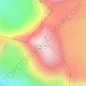 Deo Tibba topographic map, elevation, terrain