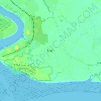 Nash topographic map, elevation, terrain