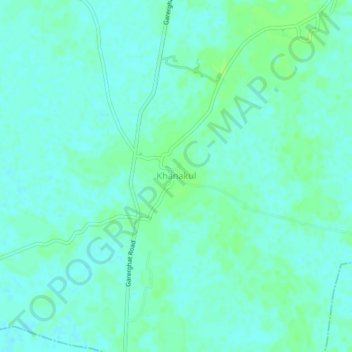 Khanakul topographic map, elevation, terrain