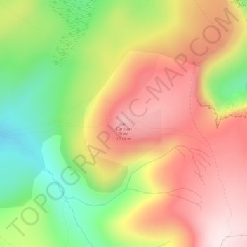 Càrn an Tuirc topographic map, elevation, terrain