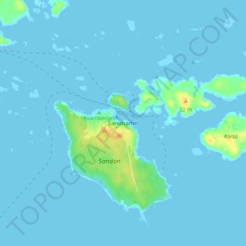 Sandhamn topographic map, elevation, terrain