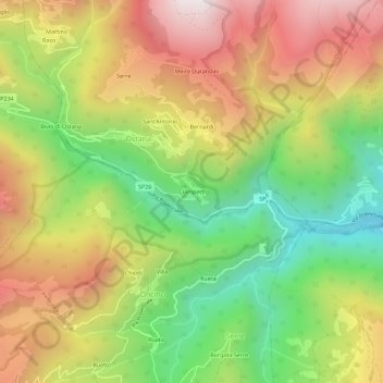 Ciampetti topographic map, elevation, terrain
