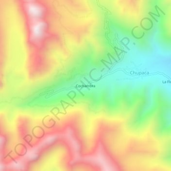 Cochambra topographic map, elevation, terrain