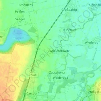 Maschwitz topographic map, elevation, terrain