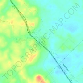 Niyor topographic map, elevation, terrain