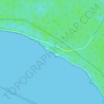 La Bajada topographic map, elevation, terrain