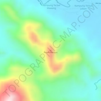Bukit Rambungan topographic map, elevation, terrain