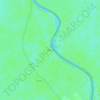 Mikeu topographic map, elevation, terrain