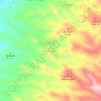 Maliku Satu topographic map, elevation, terrain