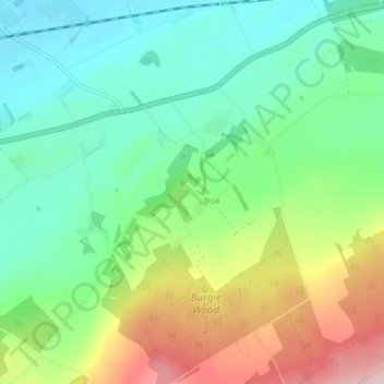 Burgie topographic map, elevation, terrain