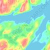 Olenya Guba topographic map, elevation, terrain