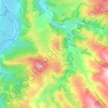 Джанка topographic map, elevation, terrain
