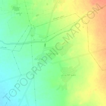 یوسف آباد topographic map, elevation, terrain