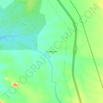 Teufelsbach topographic map, elevation, terrain