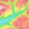 Pontneddfechan topographic map, elevation, terrain