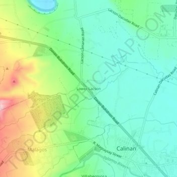 Lower Lacson topographic map, elevation, terrain