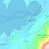 krios Beach topographic map, elevation, terrain