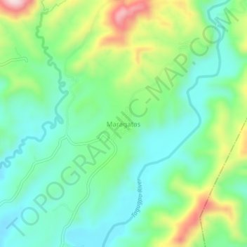 Maragatas topographic map, elevation, terrain